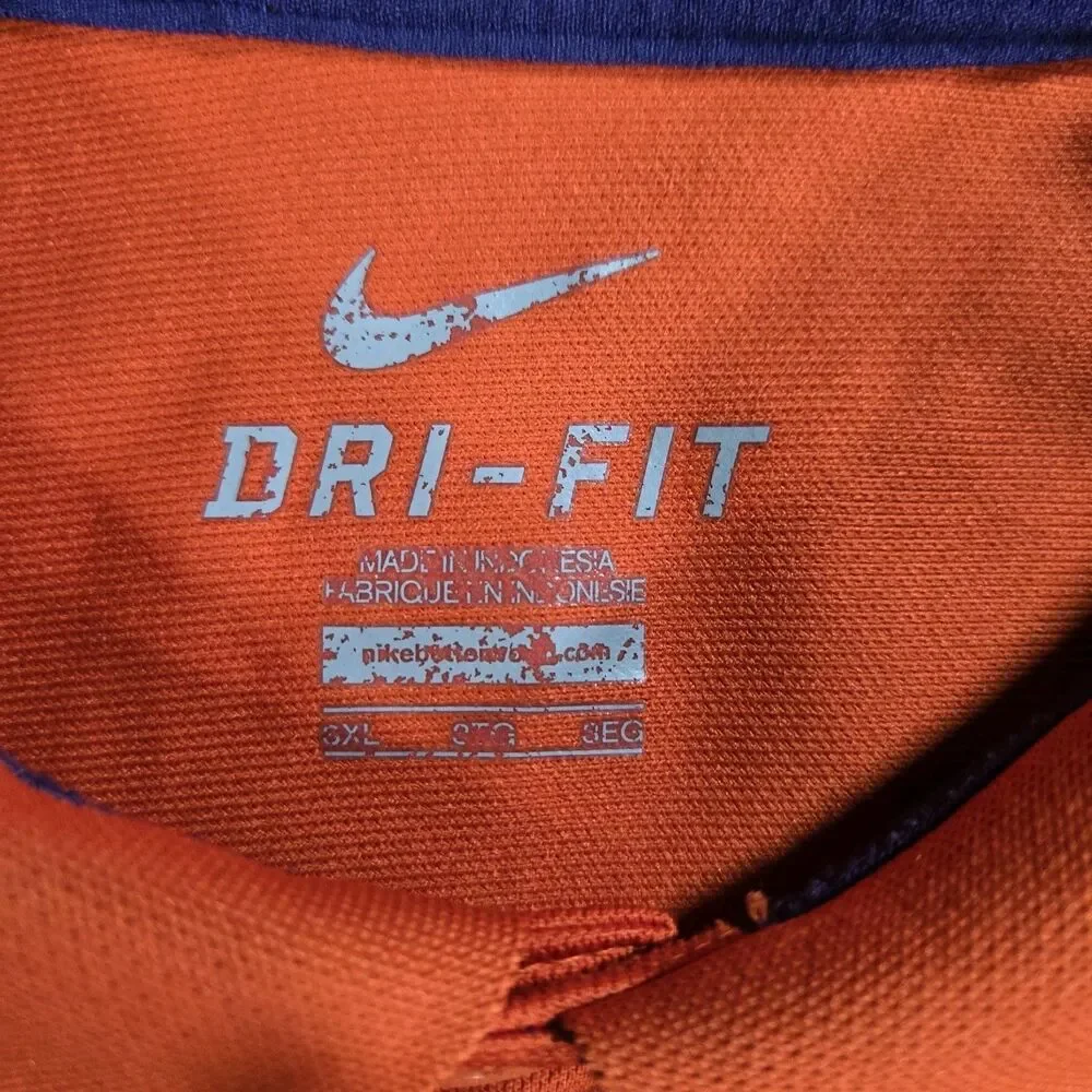 Mens Nike DriFIT Clemson Tigers Polo Shirt Orange 3XL  NCAA ACC